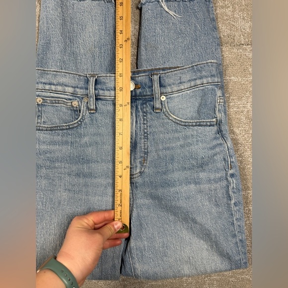Madewell The Perfect Vintage Raw Hem Crop jeans Light Wash Size 26 - Picture 7 of 10